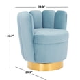 thumbnail image 4 of Safavieh  Couture Arrow Channel Tufted Chair - 29.9" W x 29.9" L x 32.7" H - 29.9"x29.9"x32.7" Light Blue, 4 of 5