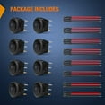 thumbnail image 4 of Interruptor basculante LED Unbranded 12V 20A Redondo Azul 8 Piezas con 24 Piezas Cables, 4 of 5