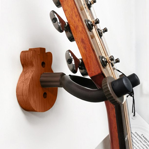 Gancho de suspensión de guitarra de madera Soporte de instrumento de cuerda de bajo de ukelele de montaje en pared