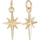thumbnail image 1 of 12 colgantes de estrella del norte dorados y plateados con anillas de 10 x 17 mm para manualidades, pulseras, collares y joyas., 1 of 9