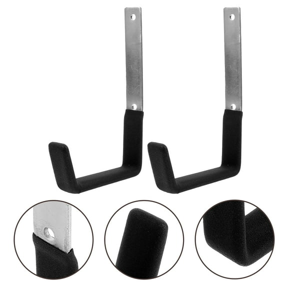OUNONA  2 Pcs Large Hooks for Hanging Heavy Duty Wall Steel PVC