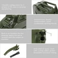 thumbnail image 2 of Ktaxon Portable Jerry Can 10L 2.64Gal Capacity, Emergency Backup Fuel Container, Army Green, US Standard, 2 of 12