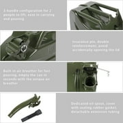 Ktaxon Portable Jerry Can 10L 2.64Gal Capacity, Emergency Backup Fuel Container, Army Green, US Standard