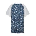 thumbnail image 4 of Mujeres Tops Casual verano encaje manga corta Split cuello túnica impresa camisetas camisetas Tops OAVQHLG3B Store lin121212, 4 of 4