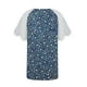 thumbnail image 4 of Mujeres Tops Casual verano encaje manga corta Split cuello túnica impresa camisetas camisetas Tops OAVQHLG3B Store lin121212, 4 of 4