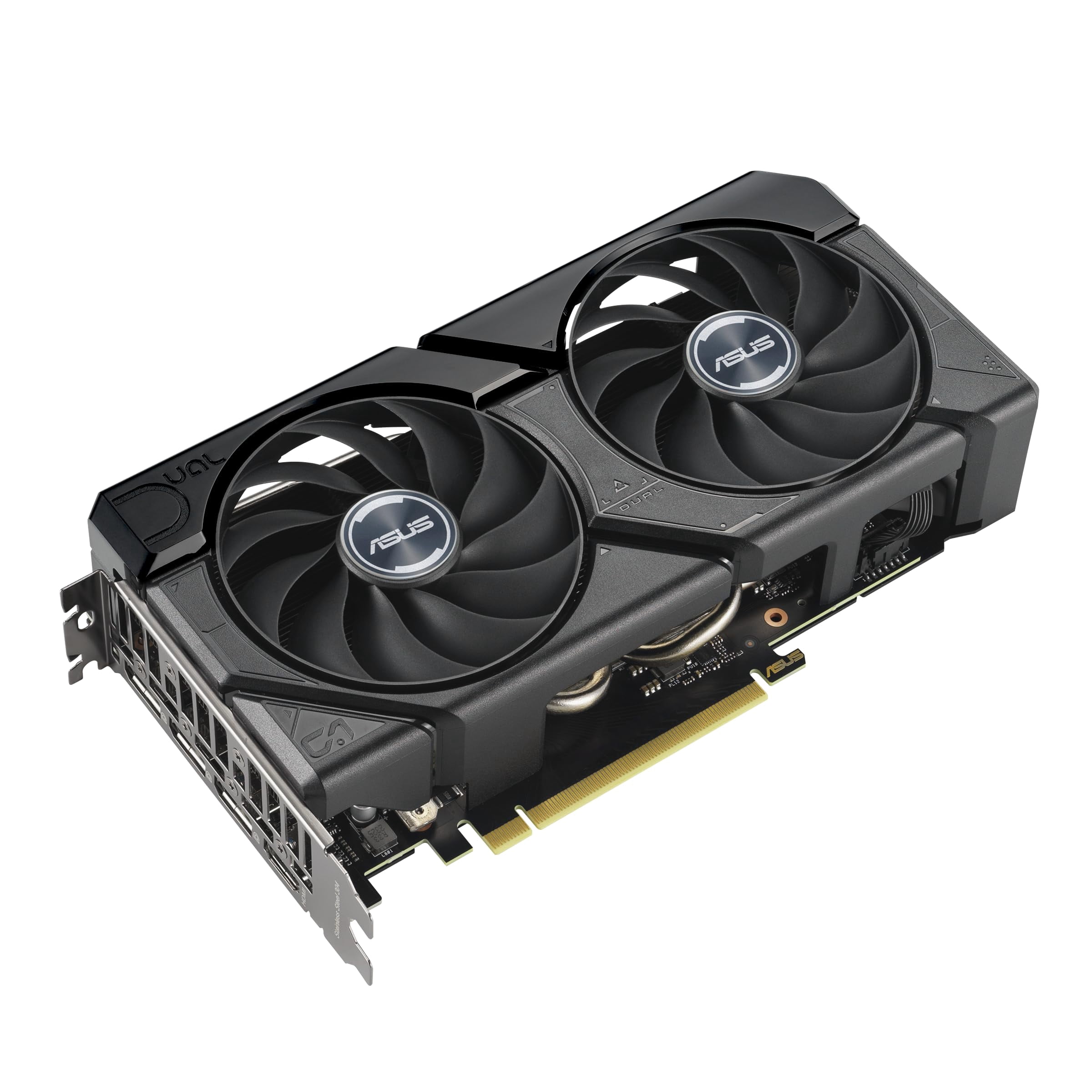 ASUS Dual GeForce RTX 4070 EVO OC Edition 12GB GDDR6X is designed for broad compatibility, with a 2.5-slot design, Axial-tech fan design, 0dB technology, Auto-Extreme Technology