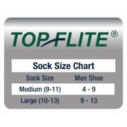 Top Flite Mens Socks, Sport Cushion Ribbed Cotton Athletic Crew Socks, 6 Pair