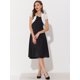 thumbnail image 3 of Satén Shrug Bolero Cap Sleeve Business Open Front Crop Cardigan para mujer blanco S, 3 of 5