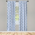 thumbnail image 2 of Ambesonne Abstract 4-Panel Curtains, Rhombuses Bubbles Design, 56"x95", Ceil Blue, 2 of 4