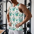 thumbnail image 5 of Fotbe Hello Summer Pattern Men's Quick Dry Workout Tank Top Gym Muscle Tee Fitness Bodybuilding Sleeveless T Shirt Breathable Workout Shirt-Large, 5 of 9