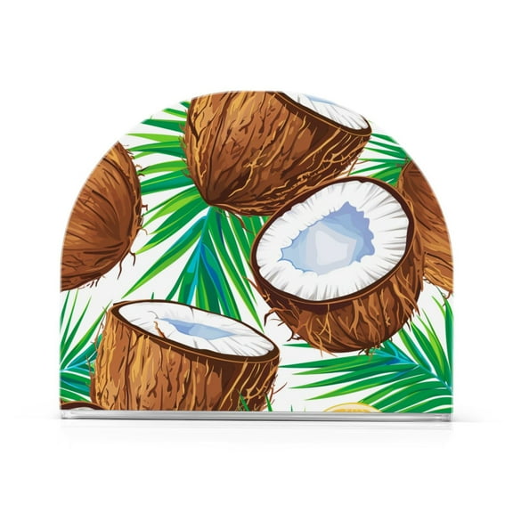 Coconuts Leaves Lemons Napkin Holder for Table Clear Napkin Stand Paper Holder Acrylic Organizer Dispenser Napkins for Dinner Kitchen Restaurant Room