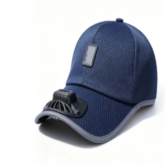 Baseball Cap with Solar Fan,Rechargeable Mesh Breathable Cooling Sun Hat for Outdoor Fishing Gardening Work