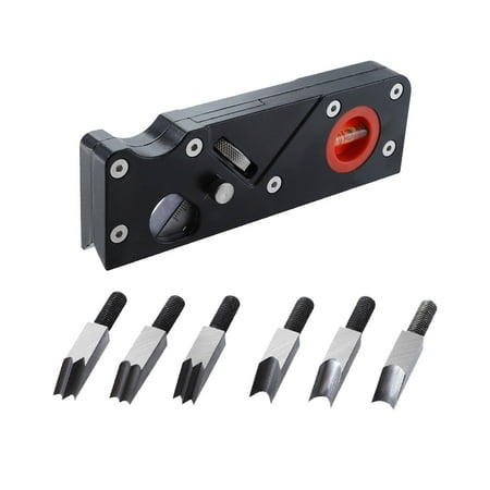 

Ttybhh Woodworking Tools Clearance! Wood Planer Black with 6 Blades Corner Plane Flattening Hand Quick Trimming Woodworking 1Ml Chamfering Planer Tools include Hand Planer*1 Blade*6