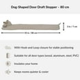 thumbnail image 4 of Dog-Shaped Draft Stopper 35” - Oat Biscuit Beige, 4 of 7