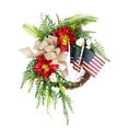 thumbnail image 6 of Artificial Patriotic Wreath with Flag Sunflower Peony Design Front Door Decor Independence Day Memorial Day 4 Sizes Wall Porch, 6 of 6