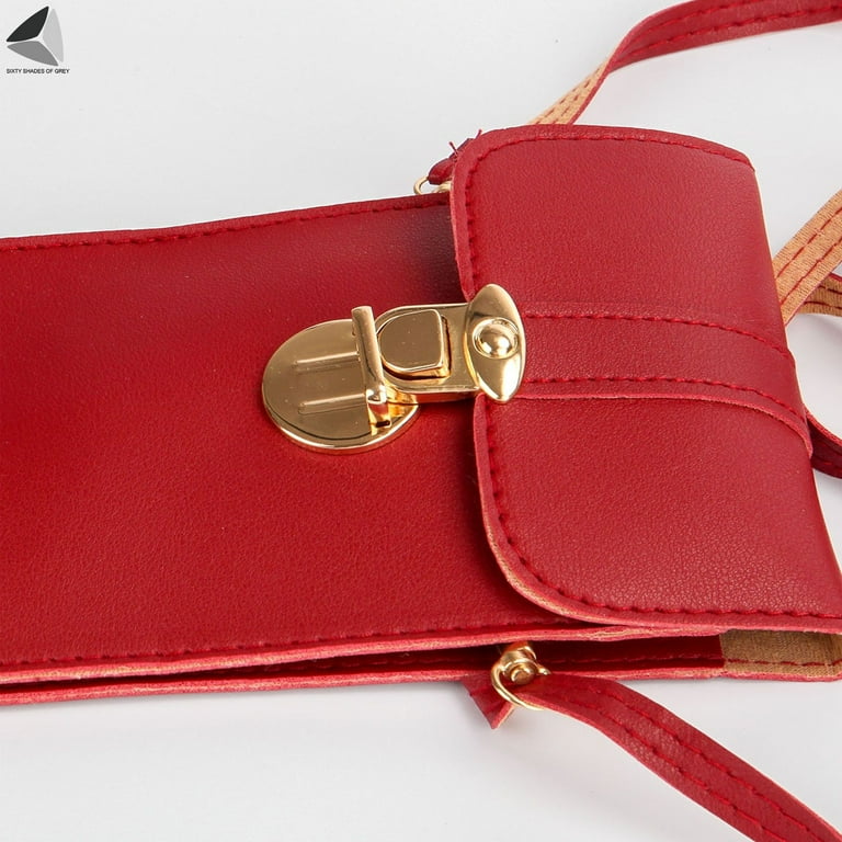 Leather cell top phone purse