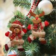 thumbnail image 4 of 4pcs Christmas Tree Santa Claus Snowman Reindeer Bear Doll Hanging Decoration hy, 4 of 5
