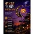thumbnail image 4 of Solar Halloween Cat & Pumpkin Garden Light, Waterproof LED Moon Stake Decor, Outdoor Yard Light for Patio Lawn Pathway, 4 of 7