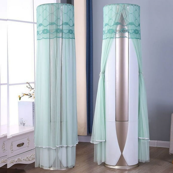 Nvzi 1 pieza de cubierta antipolvo cilíndrica para aire acondicionado,cubierta antipolvo que se puede abrir 180 cm sin quitar la cubierta antipolvo (verde claro)