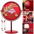 thumbnail image 4 of Miroir de Maquillage de Mariage Chinois avec Support Miroir Décoratif Pivotant Double Face Rotation 360° Miroir Cosmétique de Table pour Décoration de Mariage Chinois, 4 of 8