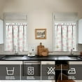 thumbnail image 6 of Farmhouse Kitchen Curtains 3 Piece Set - Funny Pig Art Print Semi-Sheer Rod Pocket Tiers & Valance for Caf Windows, 6 of 6