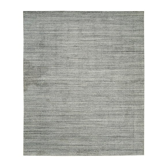 EORC Silver Handloomed Wool Contemporary Super Grass Rug, 8' x 10'