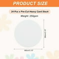 thumbnail image 2 of 24 Pcs Circle Card Stock, 3.1 Inch Cardstock Paper Circles for Craft, White, 2 of 7