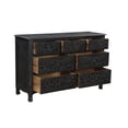 thumbnail image 3 of HomeRoots 521236 57 in. Black Solid Wood Seven Drawer Dresser, 3 of 3