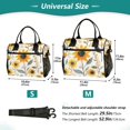 thumbnail image 4 of FORMRS Insulated Lunch Bag for Work School Unisex Large Capacity Cooler with Shoulder Strap, White Watercolor Sunflowers, 4 of 6