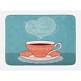 thumbnail image 1 of Tea Bath Mat, Teatime Calligraphy with a Classic Victorian Style Cup Earl Grey Print, Plush Bathroom Decor Mat with Non Slip Backing, 29.5" X 17.5", Slate Blue Maroon, by Ambesonne, 1 of 2