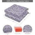 thumbnail image 3 of Vargottam Perfect Outdoor/Indoor Square Corner Seat Cushions Water-Resistant Lounge Chair 18.5" x 16" Home Office Patio Furniture Garden Decoration- Pack Of 2 Dusty Purple|Florals, 3 of 5
