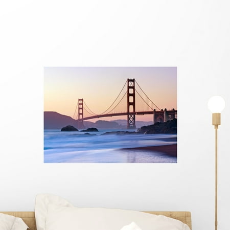 San Francisco's Golden Gate Wall Mural by Wallmonkeys Peel and Stick Graphic (18 in W x 13 in H)
