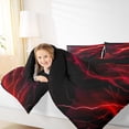 thumbnail image 4 of Feelyou Mysitc Lightning Full Size Comforter Sets for Teens, Red Tornado Storm Bedding Comforter Set, Natural Weather Reversible Bedding Sets, Microfiber Bedroom Decor, 3pcs, 4 of 8