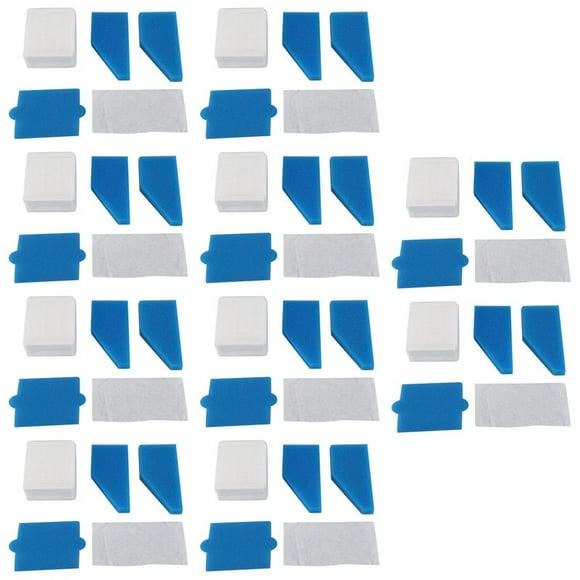 50X Filter Set Suitable for Vacuum Cleaners Aqua + Multi Clean X8 Parquet, Aqua + Pet & Family,Blue & White