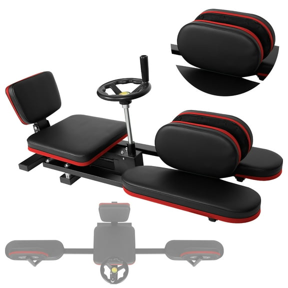 Leg Stretcher with 360° Casters & 62.2" Length, 0~240° Range Leg Stretching Split Machine with 330 LBS Capacity, Black Flexibility Stretching Machine with Steel Frame & 6" PU Cushion, for Home