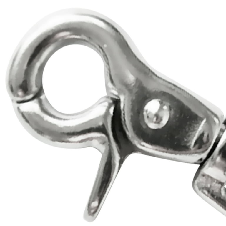 swivel snap hooks, hanlongyu 12 pcs metal heavy duty dog leash clasp  stainless steel, multipurpose keychain clip spring pet b