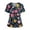 Black, variant on Plus Size Scrub Tops for Women Floral Print Summer V Neck Shirts Side Slit Short Sleeve Comfy Nurse Uniform Shirt with Pockets Gold 3XL