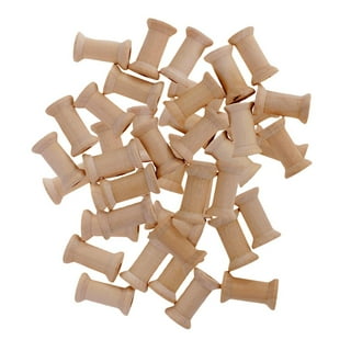  FVIEXE 40PCS Wooden Spools For Crafts, Unfinished Empty  Thread Spool, Wooden Ribbon Spools For Arts DIY Wood Projects, Bobbins For  Wire Weaving