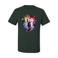 thumbnail image 2 of Wild Bobby, Cosmic Trippy Cat Riding Llamacorn in Space, Animal Lover, Men Graphic Tees, Forest Green, 3XL, 2 of 3