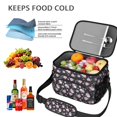 thumbnail image 5 of Lunch Box Pioneer Flower Floral Print Pattern Insulated Lunch Bag for Women Men,Medium Leakproof Lunchbox Cooler Bag Adjustable Strap,10 X 6.7 X 8 Inches, 5 of 6