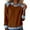 Brown, variant on Women's Denim Patchwork Lapel Pullover, Casual Contrast Stitching Sweatshirt, Comfortable Knit Blouse, Fashion Collar Shirt, Streetwear Style Tops Beige L