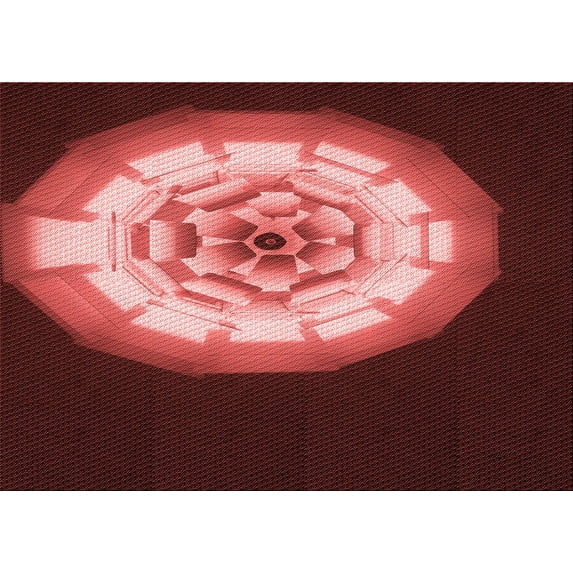 Ahgly Company Machine Washable Indoor Rectangle Transitional Maroon Red Area Rugs, 5' x 7'