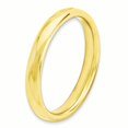 thumbnail image 3 of 925 Sterling Silver Gold Stackable Ring Smooth, 3 of 8