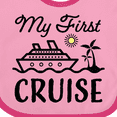 thumbnail image 4 of Inktastic My First Cruise with Cruise Ship and Palm Trees Boys or Girls Baby Bib, 4 of 4