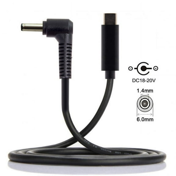 Xiwai Adapter Type C USB-C Input to DC 6.0*1.4mm Power PD Charge Cable for Fujitsu Laptop Notebook
