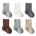 thumbnail image 1 of Laklulu calcetines de algodón para recién nacidos, calcetines de cuello redondo, calcetines neutros de color sólido para bebés, calcetines tobilleros para niños y niñas, 1 of 5
