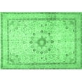 thumbnail image 1 of Ahgly Company Indoor Rectangle Medallion Emerald Green Traditional Area Rugs, 5' x 8', 1 of 4