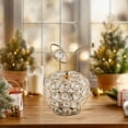 thumbnail image 4 of Gallickan Crystal Apples Decor, Fruit Shaped Candle Holder Centerpiece, Clear Glass Tabletop Ornament, Modern Home Decor Accent Piece, for Dining Table and Living Room Decor, Gold, 4 of 6