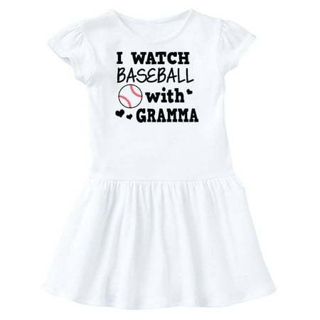 

Inktastic I Watch Baseball with My Gramma Gift Toddler Girl Dress