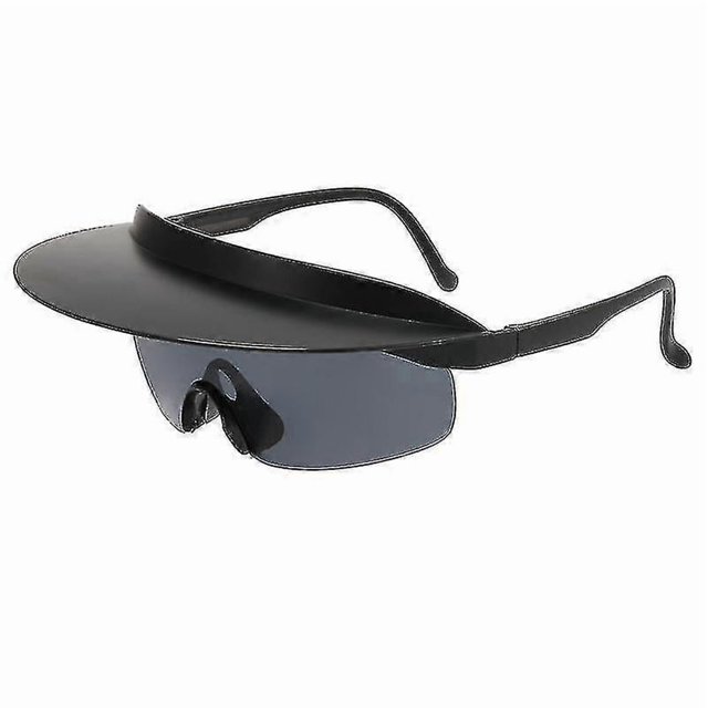 New Large Frame Cycling Glasses For Men And Women's Fashionable Colorful Hat Sunglasses Personalized Hat Brim Sunglasses